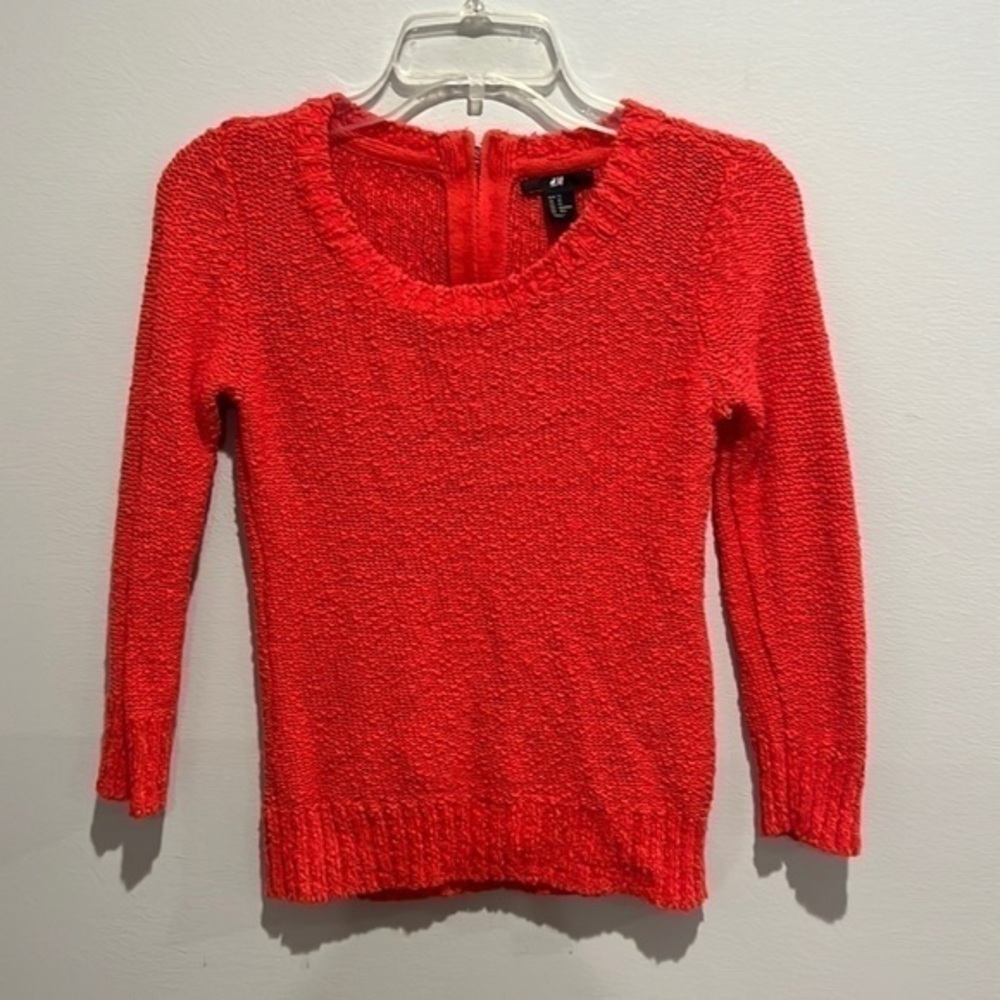 H&M | Bright Orange Knit Top